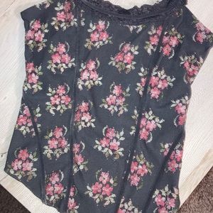 Floral Corset-Cut Tank